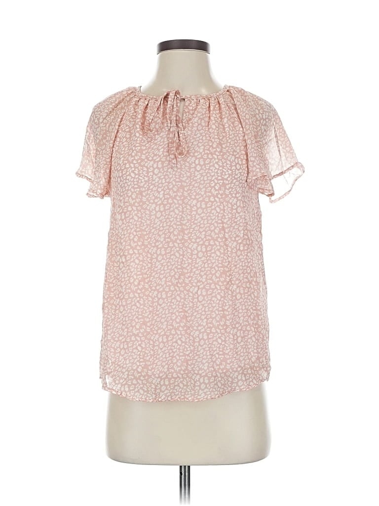 Pre-owned Unbranded Short Sleeve Blouse In Pink