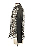 Ravel Animal Print Silver Long Sleeve Blouse Size S - photo 5