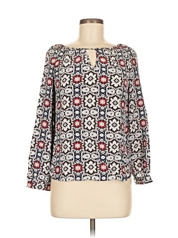 Nell Long Sleeve Silk Top (view 1)