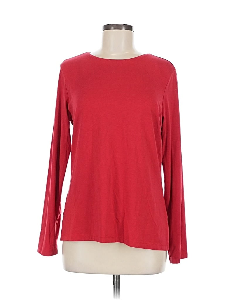 Pre-owned Coldwater Creek Long Sleeve T-shirt In Red