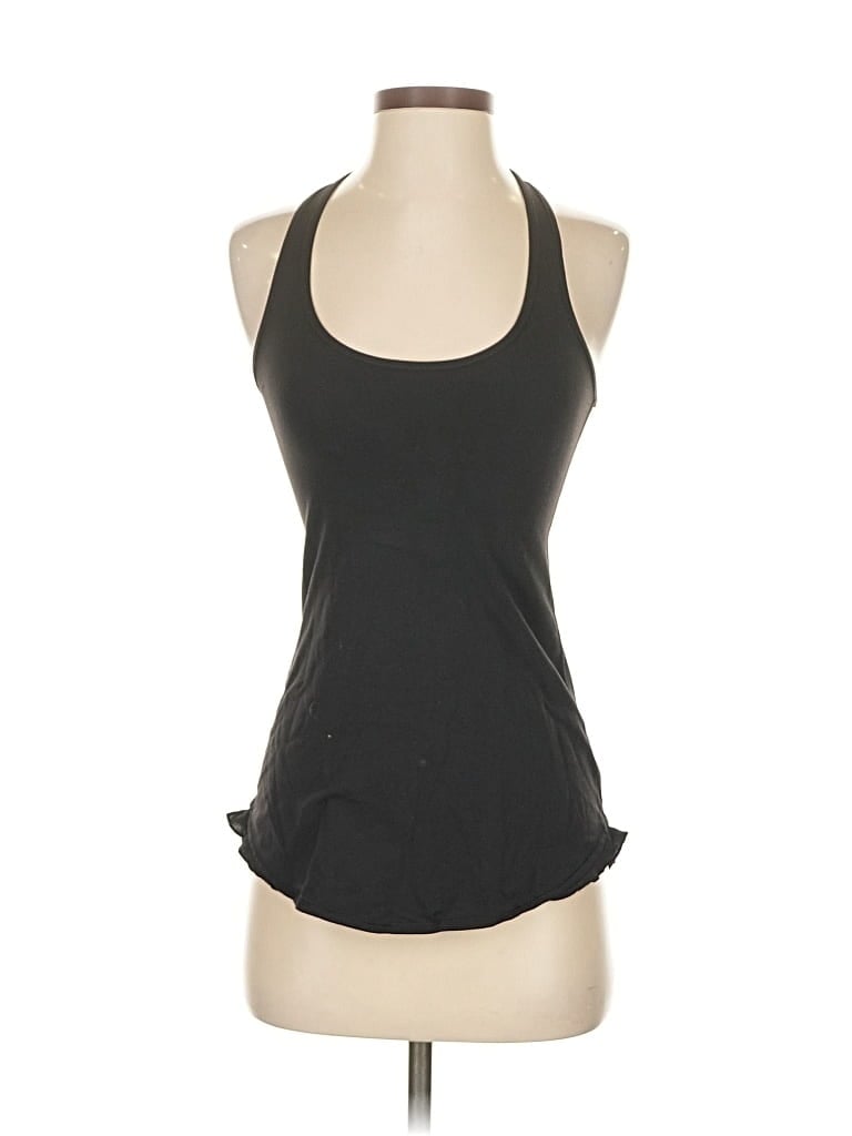 Pre-owned Lululemon Athletica Tank Top Black Halter Neckline Tops