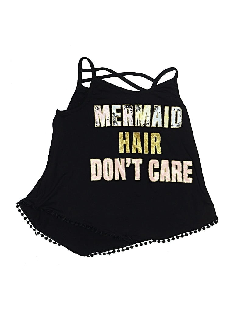 Click to view more detailed imagery on our partner's website Pre-owned Epic Threads Kids' Tank Top Black Halter Neckline Tops