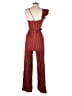 Three Floor 100% Viscose Stripes Burgundy Jumpsuit Size 2 - photo 2