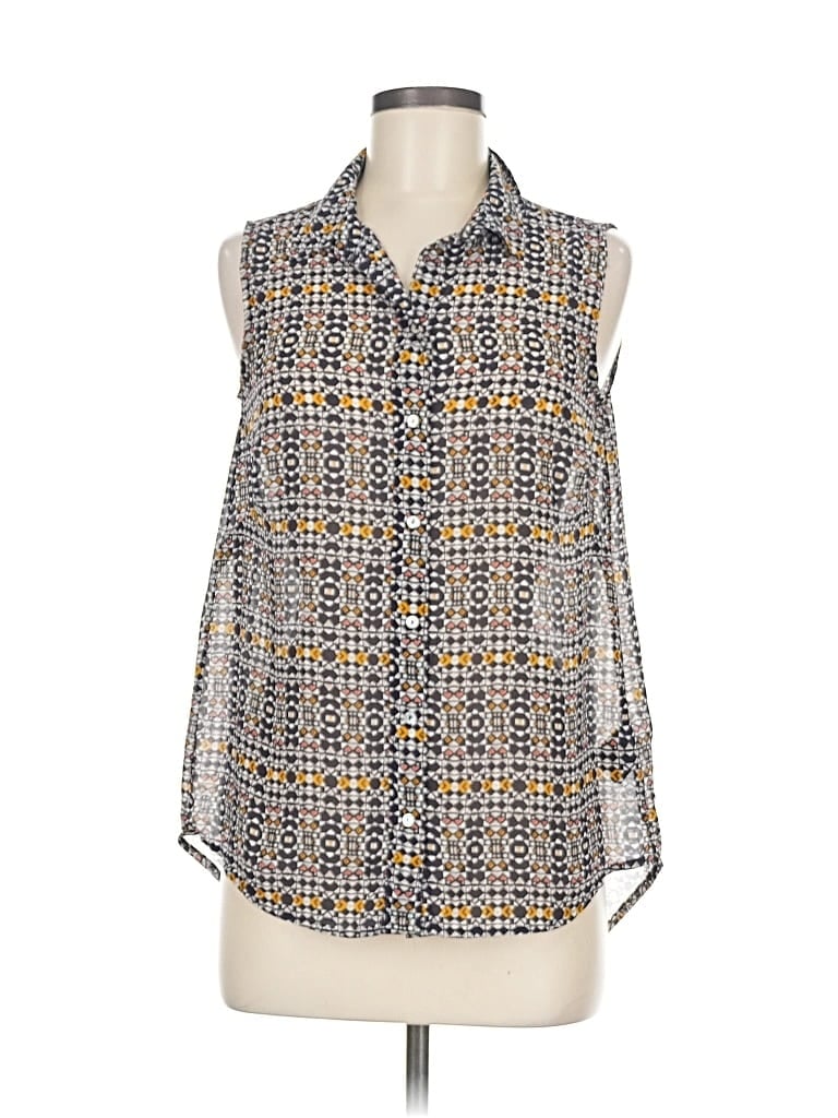 Pre-owned H&m Sleeveless Blouse In Blue