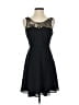 Express 100% Polyester Solid Black Cocktail Dress Size 2 - photo 1
