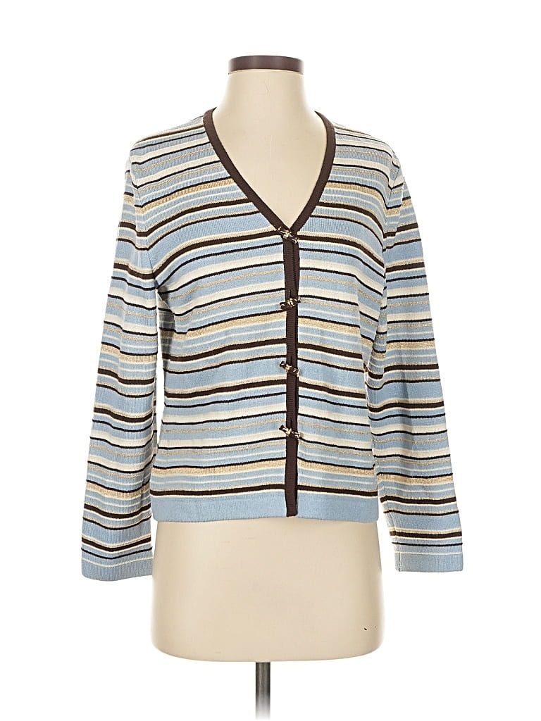 Click to view more detailed imagery on our partner's website Pre-owned St John Wool Cardigan Sweater In Blue