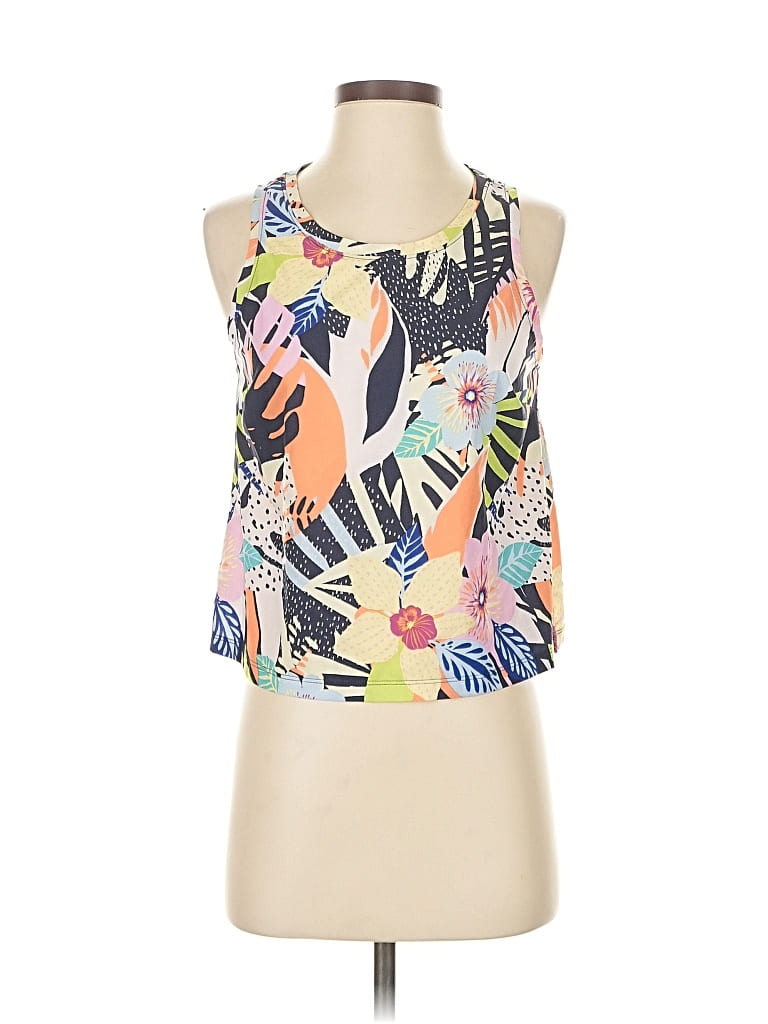 Pre-owned Active By Old Navy Tank Top Yellow Halter Neckline Tops