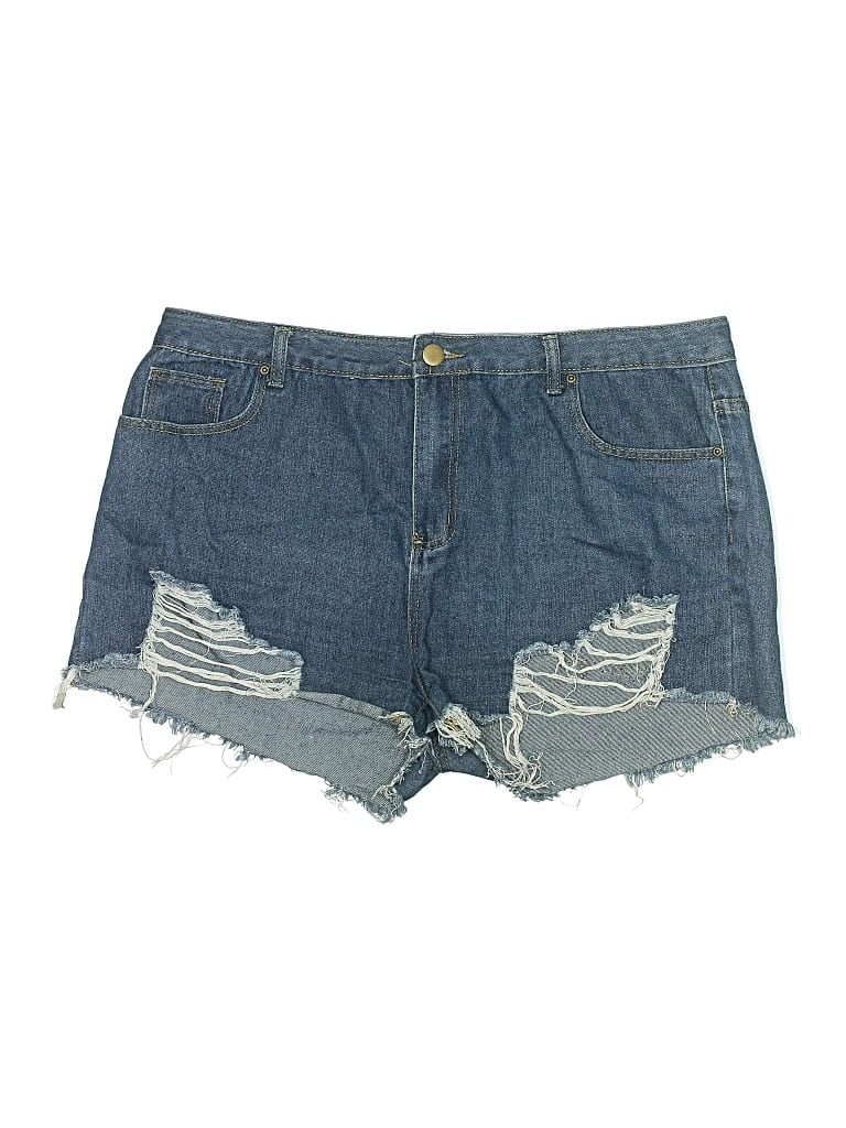 BOOHOO Pre-owned Denim Shorts In Blue