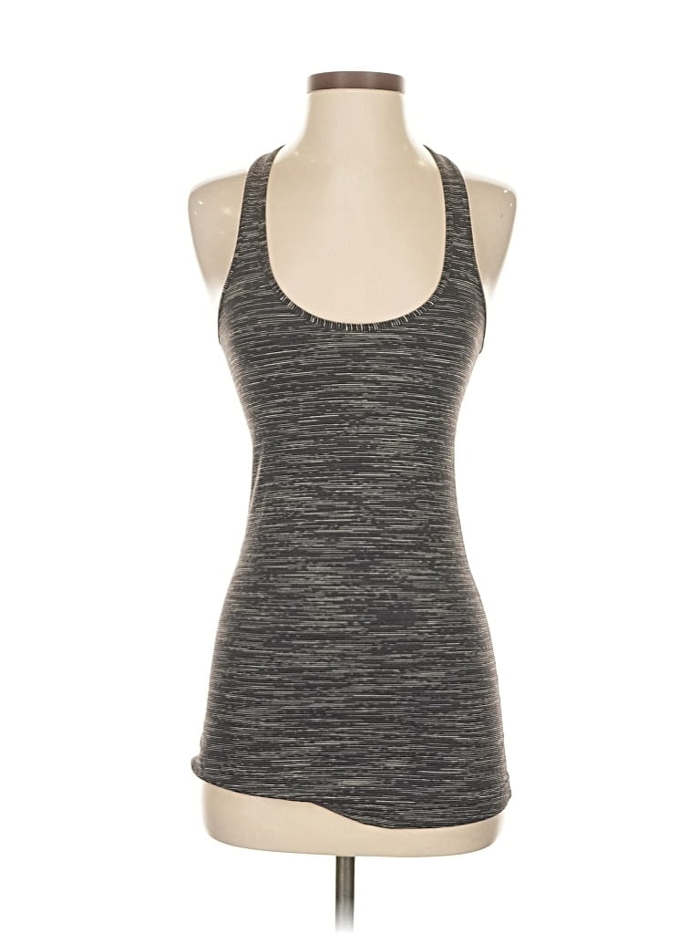 Pre-owned Lululemon Athletica Tank Top Gray Halter Neckline Tops