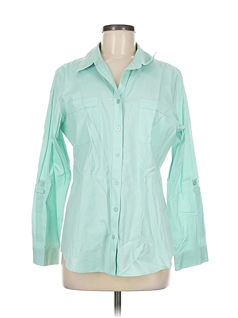 Click to view more detailed imagery on our partner's website Pre-owned Chico's Long Sleeve Button Down Shirt In Blue