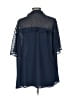 Lane Bryant 100% Polyester Blue Short Sleeve Blouse Size 12 Plus (0) - photo 2
