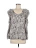 Ann Taylor Silver Long Sleeve Blouse Size 6 - photo 1