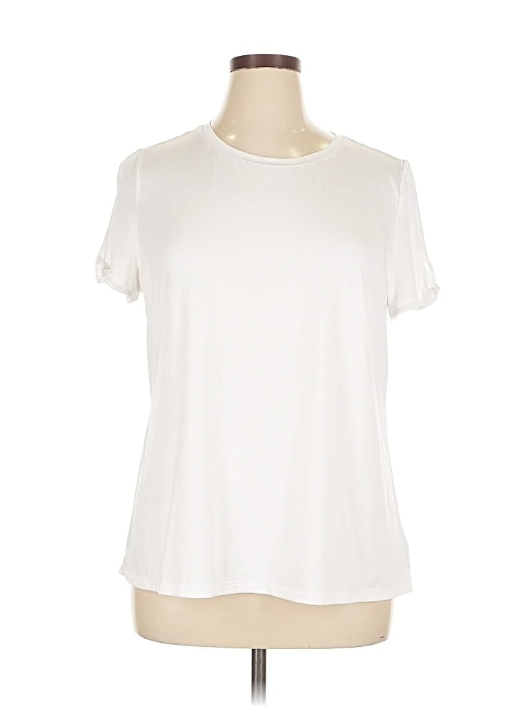Pre-owned Crown & Ivy Short Sleeve T-shirt In White