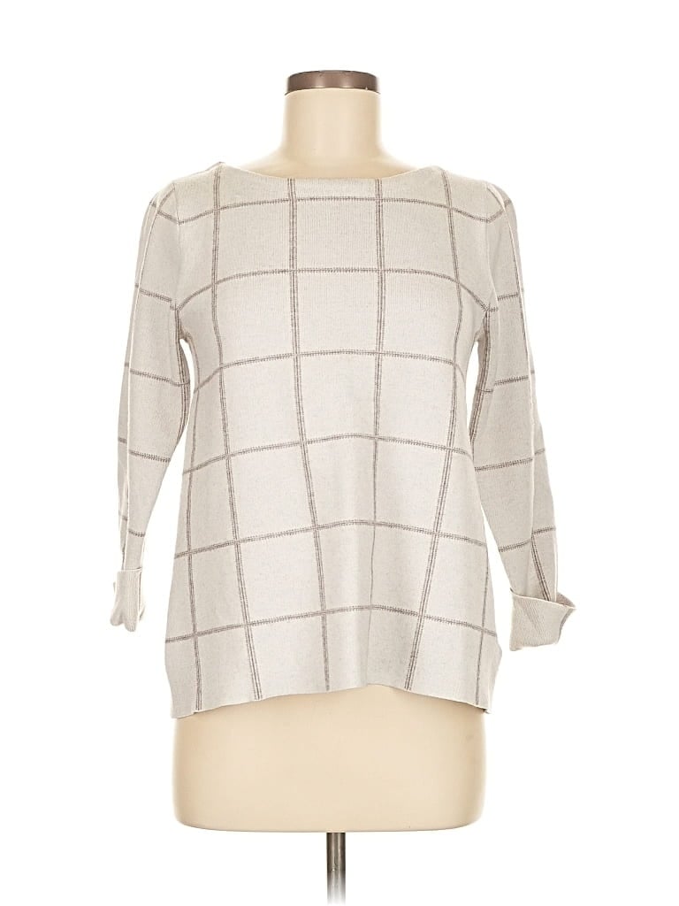 Pre-owned Tahari Pullover Sweater In Silver