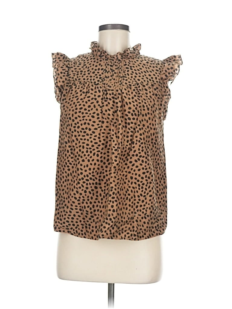 UNBRANDED Pre-owned Sleeveless Blouse In Brown