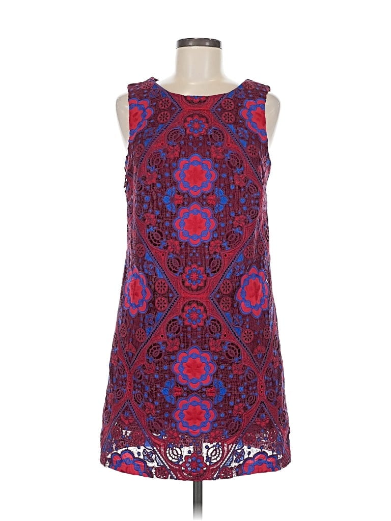 Pre-owned Eva Franco Casual Dress In Burgundy