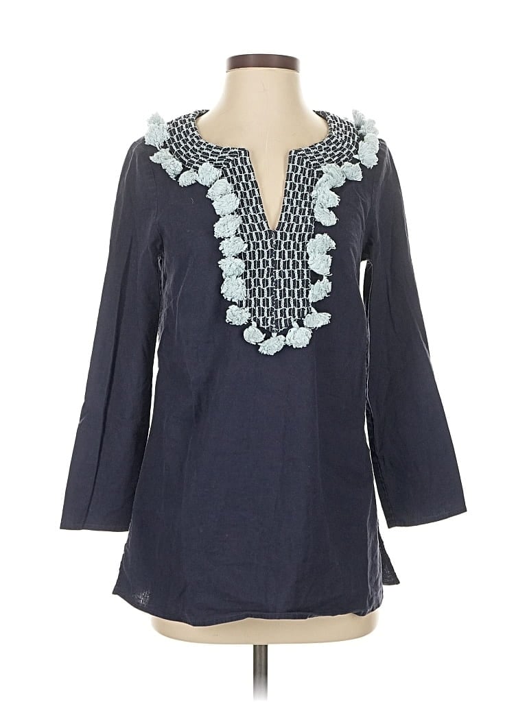 Pre-owned Sail To Sable 3/4 Sleeve Blouse In Blue