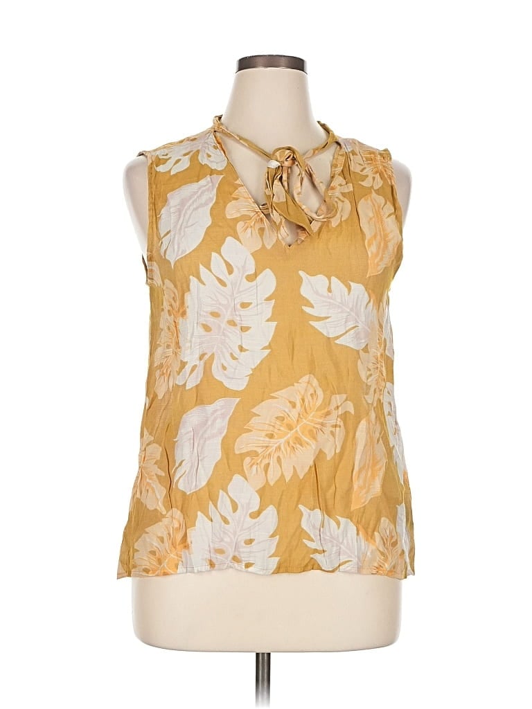HARVE BENARD Pre-owned Sleeveless Blouse In Yellow