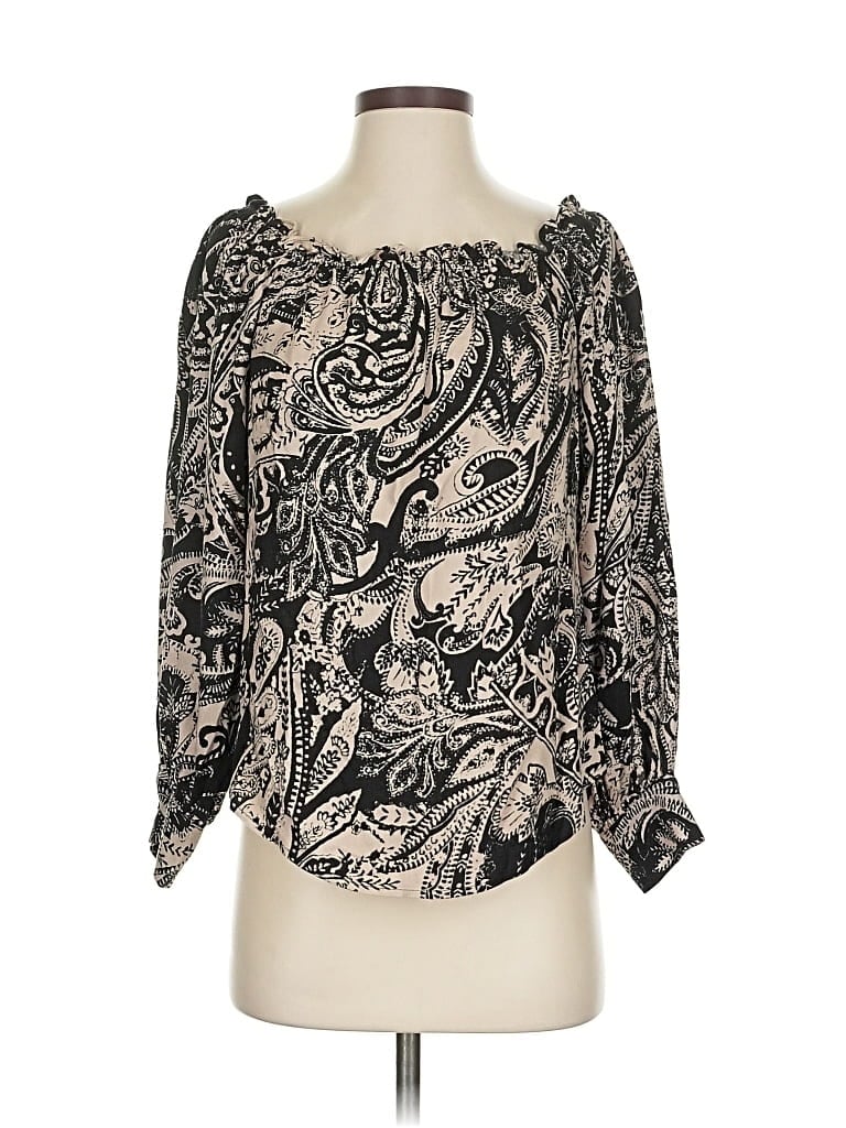 Pre-owned L'agence 3/4 Sleeve Blouse In Black