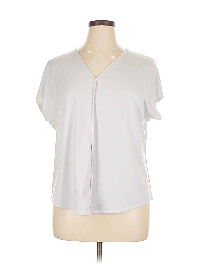BAR III Pre-owned Short Sleeve Blouse In Silver