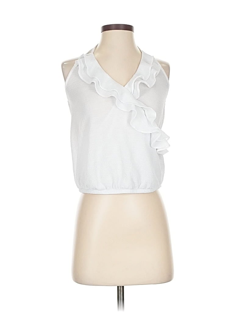 Pre-owned Express Tank Top White Halter Neckline Tops