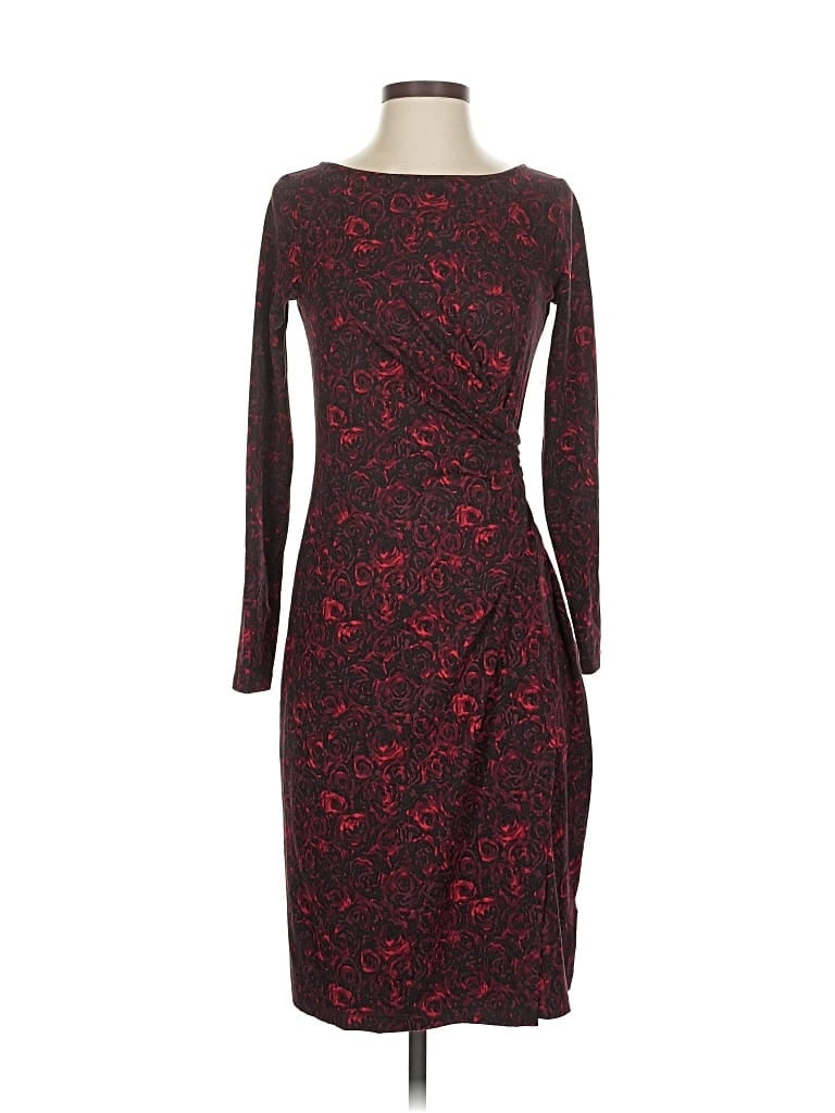 Pre-owned Talbots Cocktail Dress In Burgundy
