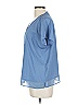 DKNY 100% Polyester Blue Short Sleeve Blouse Size L - photo 5