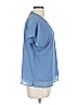 DKNY 100% Polyester Blue Short Sleeve Blouse Size L - photo 4