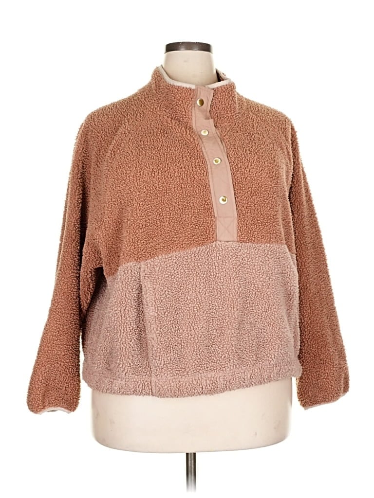 Pre-owned Active By Old Navy Fleece Jacket In Brown