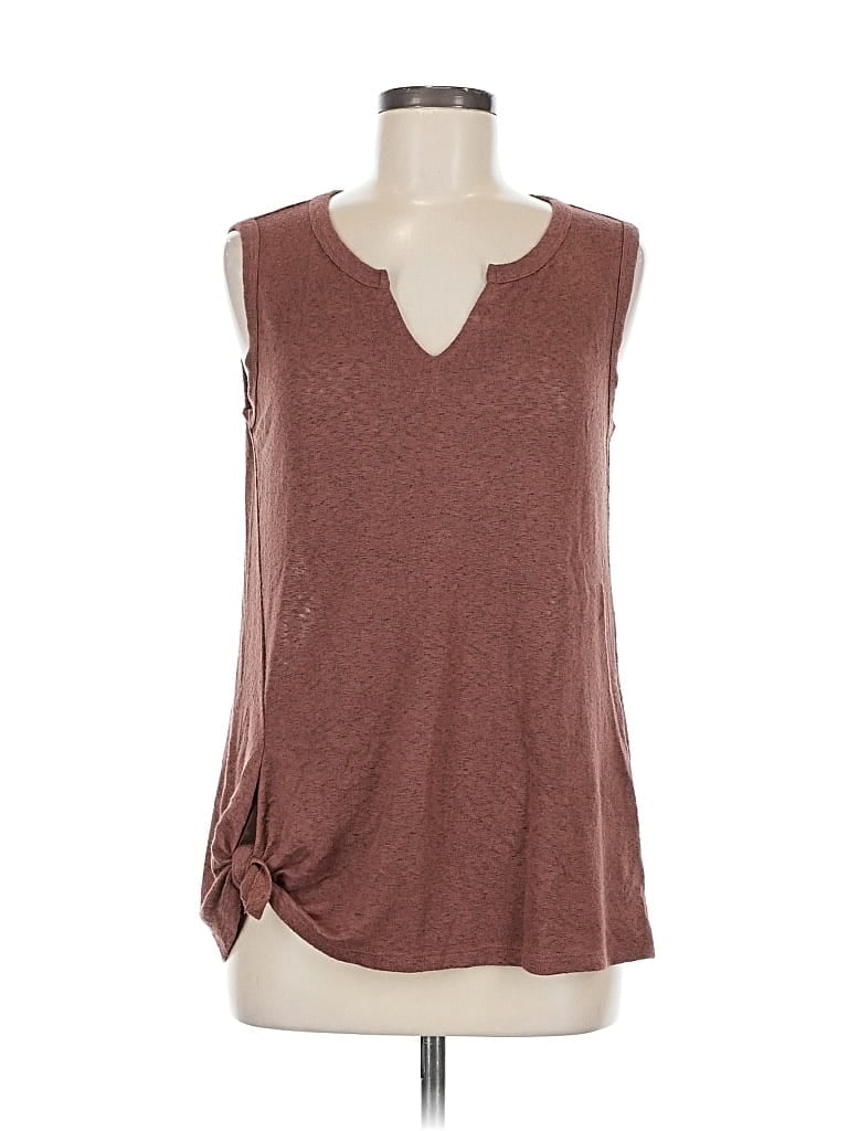 Pre-owned Bobeau Sleeveless T-shirt In Brown