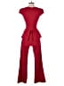 Black Halo Solid Red Jumpsuit Size 2 - photo 2