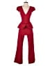 Black Halo Solid Red Jumpsuit Size 2 - photo 1