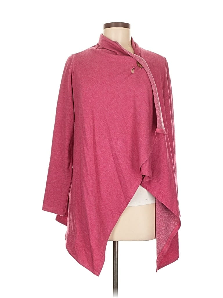 Pre-owned Bobeau Poncho In Burgundy