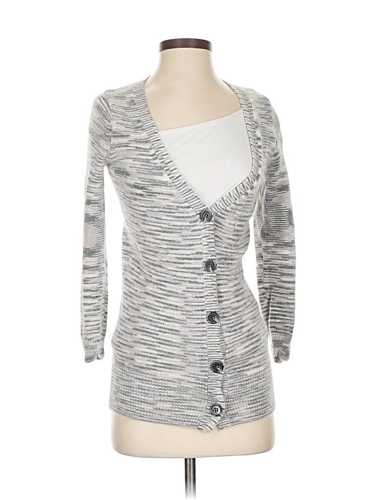 Pre-owned Moda International Cardigan Sweater In Gray