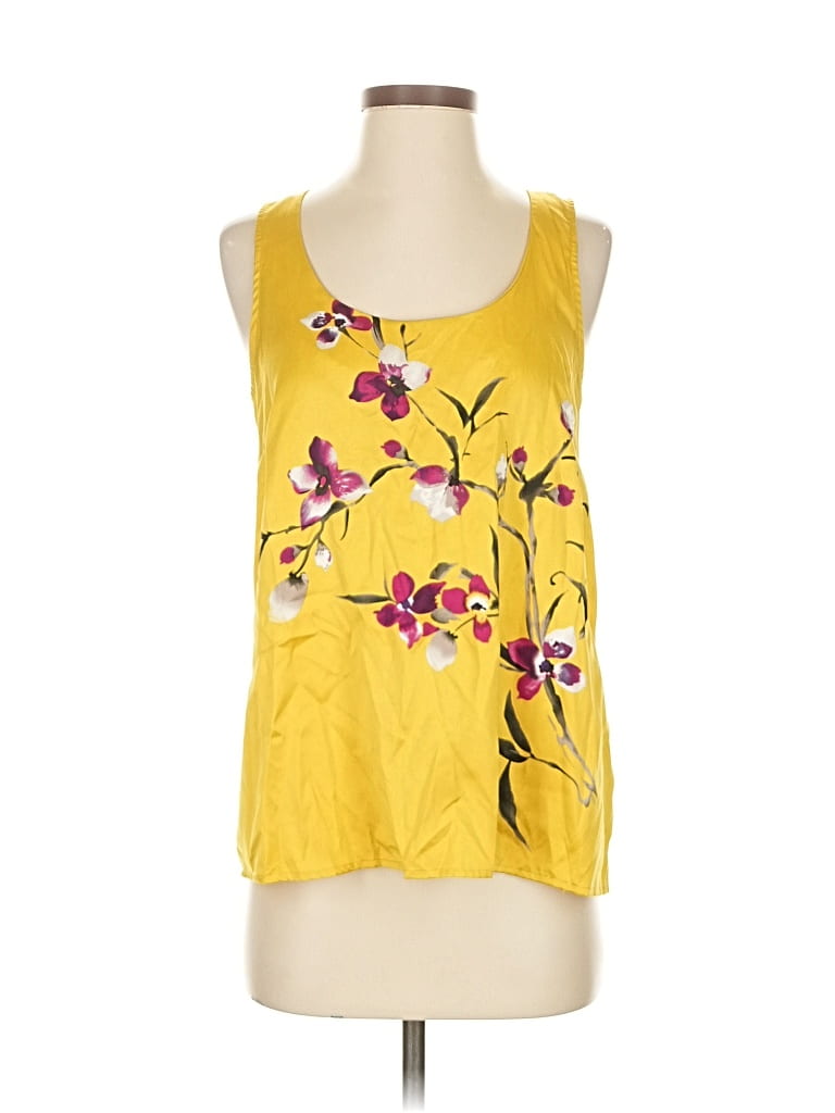 Pre-owned Apt. 9 Tank Top Yellow Halter Neckline Tops