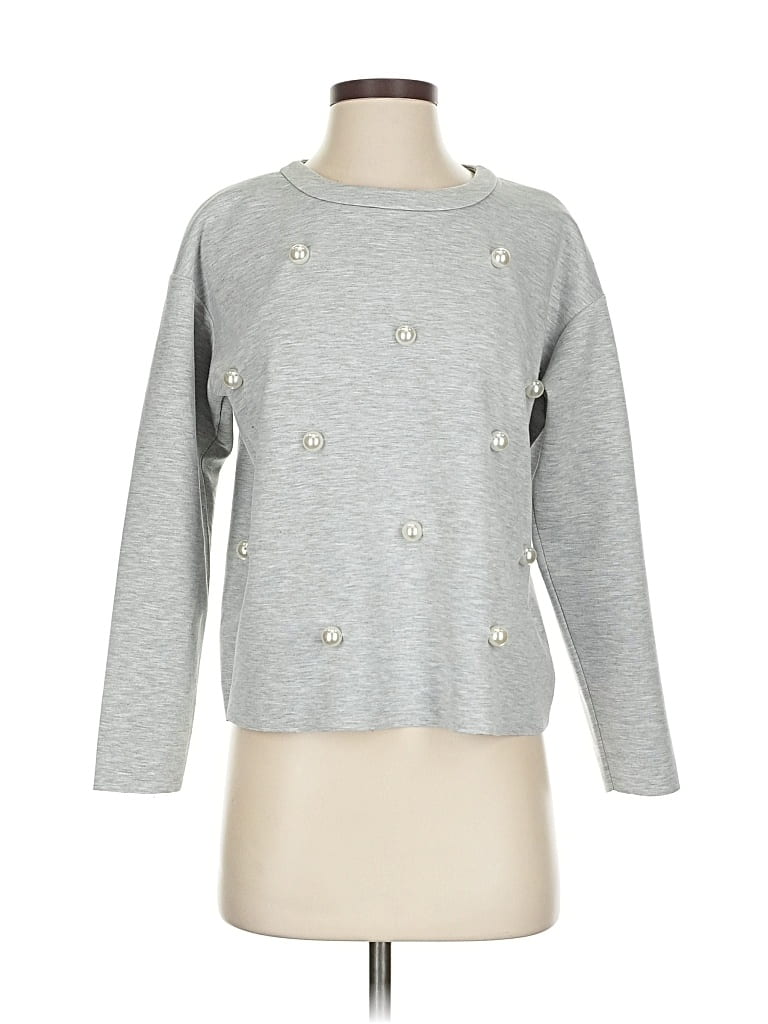 Pre-owned Banana Republic Sweatshirt In Silver