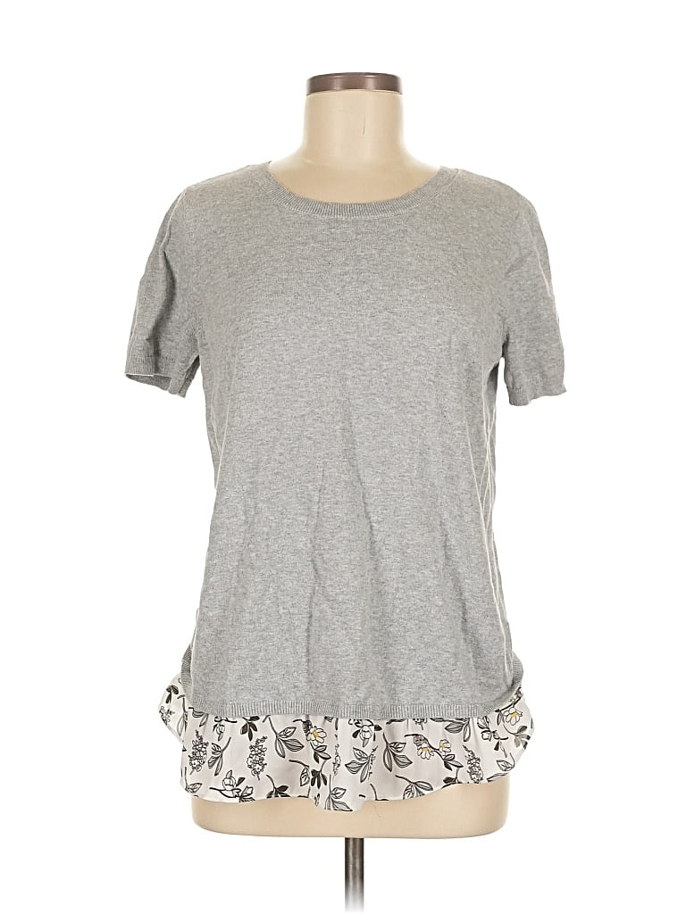 Pre-owned Ann Taylor Loft Outlet Cardigan Sweater In Gray