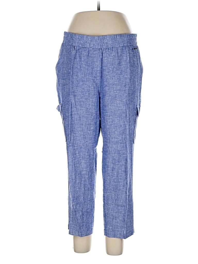 Pre-owned Jones New York Signature Linen Pants In Blue