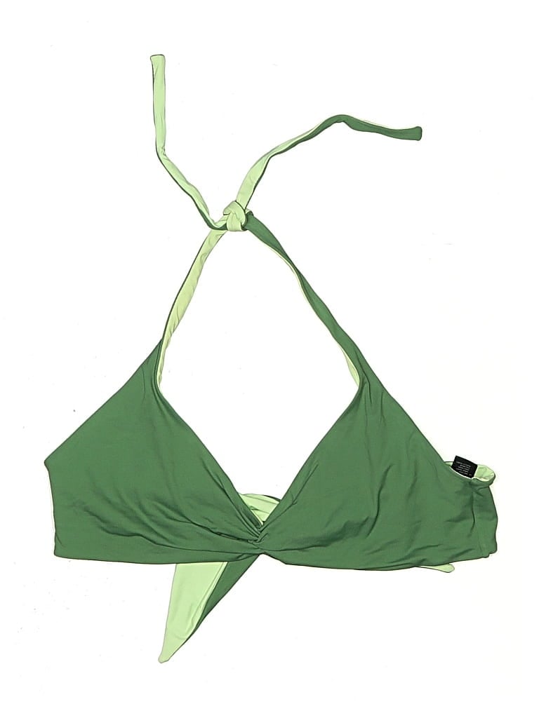 Click to view more detailed imagery on our partner's website Pre-owned Cos Swimsuit Top Green Solid Pattern Swimwear