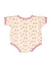 Small Steps 100% Cotton Floral Ivory Short Sleeve Onesie Size 3-6 mo - photo 2