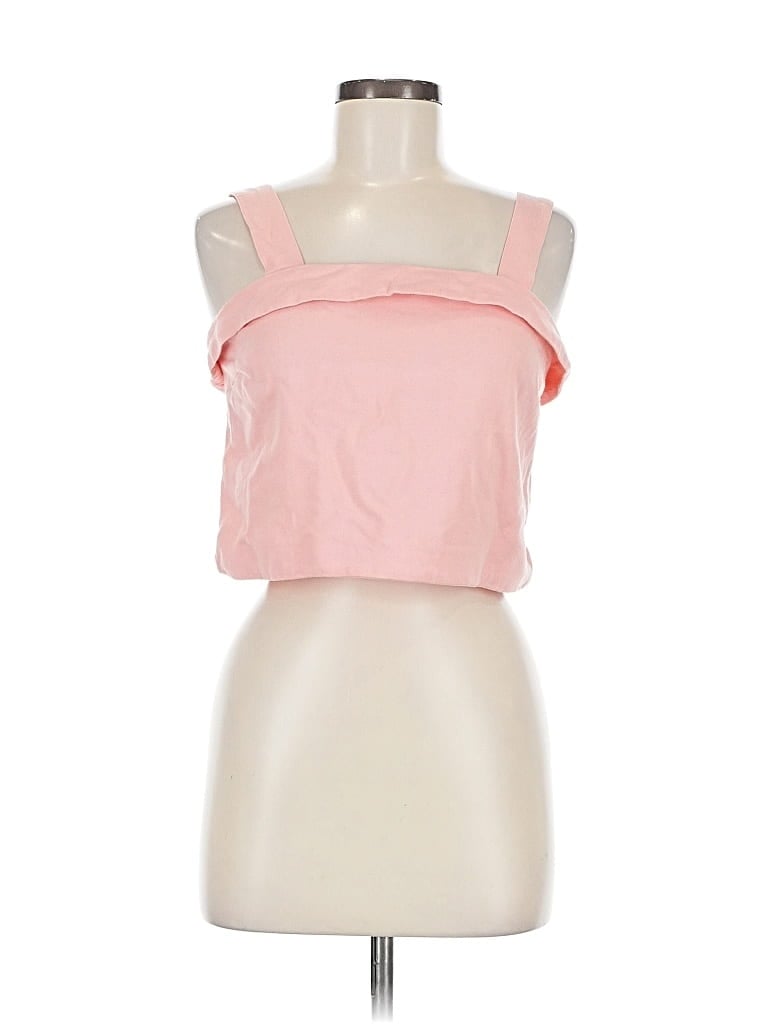 American Eagle Outfitters Sleeveless Top Pink Strapless Neckline Tops In Pink