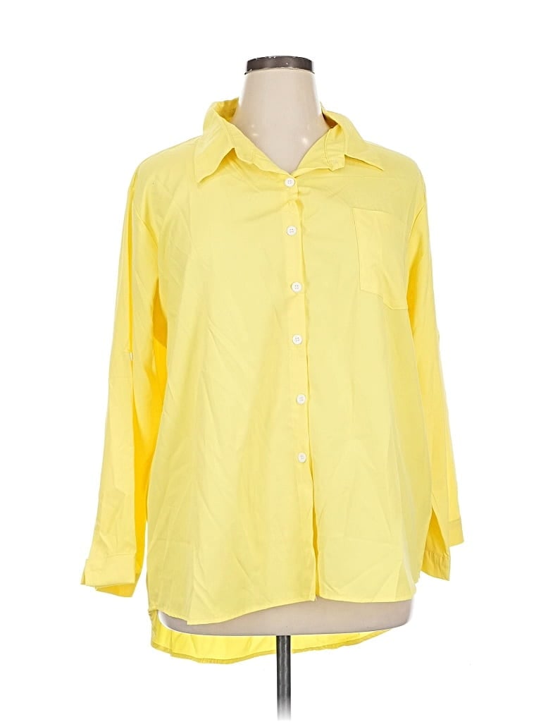 UNBRANDED Pre-owned Long Sleeve Blouse In Yellow