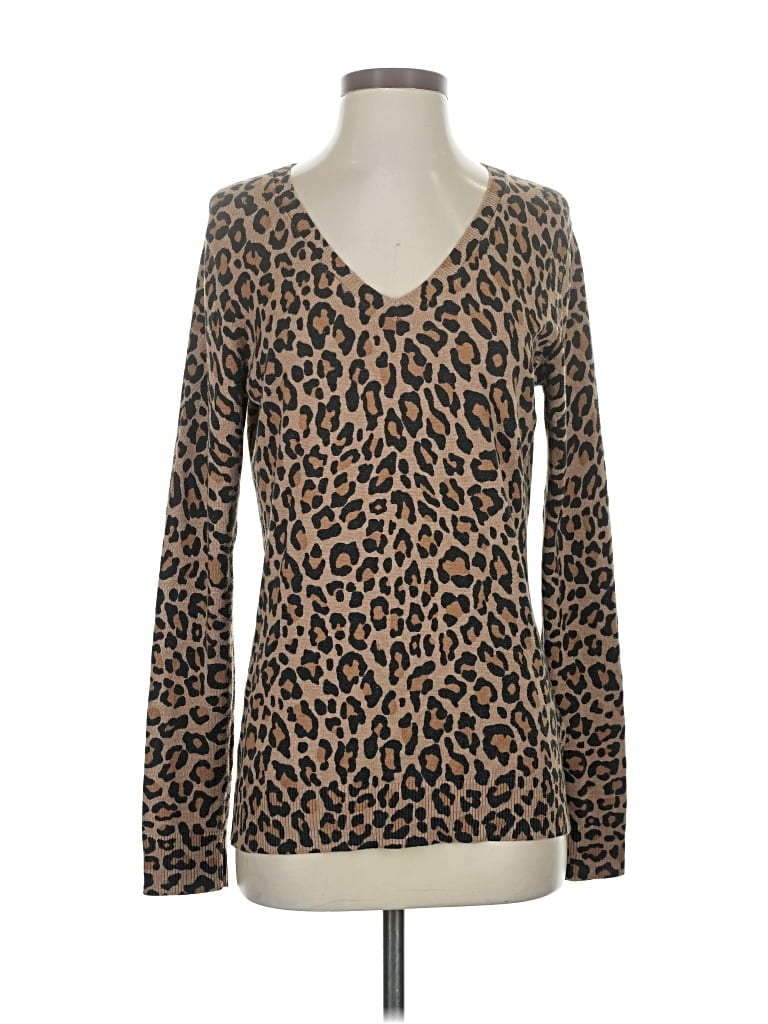 Pre-owned Amazon Essentials Long Sleeve Top Brown V Neck Tops