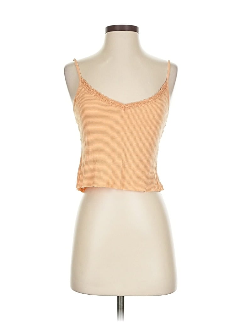 Pre-owned Tex Tank Top Orange Sweetheart Neckline Tops