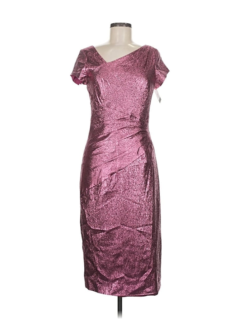 Pre-owned Theia Cocktail Dress In Burgundy