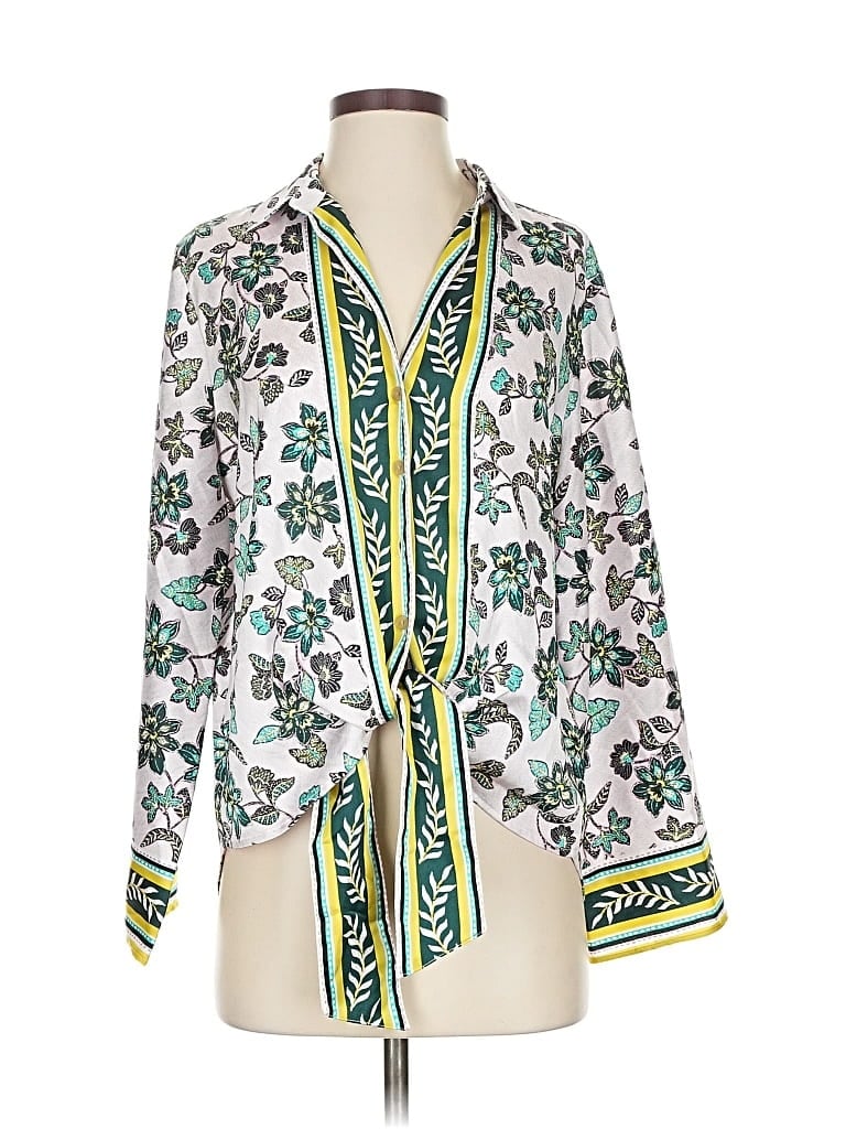 Pre-owned Ann Taylor Loft 3/4 Sleeve Blouse In White