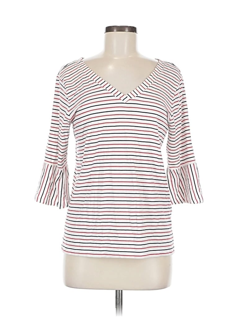 Click to view more detailed imagery on our partner's website Pre-owned Jjill 3/4 Sleeve T-shirt In White