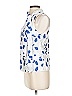 Lela Rose 100% Polyester Blue White Sleeveless Blouse Size 0 - photo 5