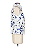 Lela Rose 100% Polyester Blue White Sleeveless Blouse Size 0 - photo 4