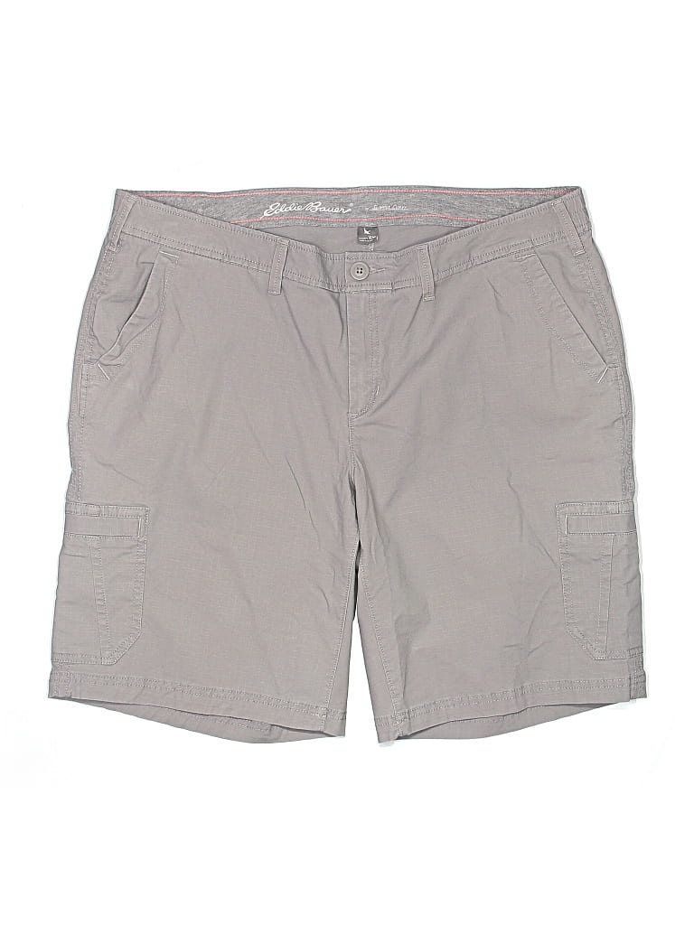Pre-owned Eddie Bauer Khaki Shorts In Gray